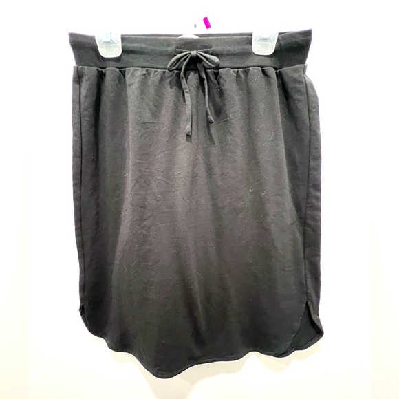 NWT, West Loop Black Drawstring High Waisted Cotton Skirt Large - Picture 1 of 6